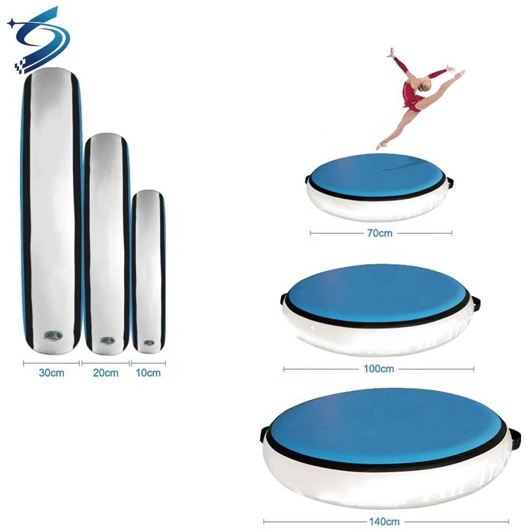 DWF Material Round Foldable Airspot Dance Pole Yoga Exercise Air Track Airtrack Mat Mini Inflatable Gymnastics Air Spots