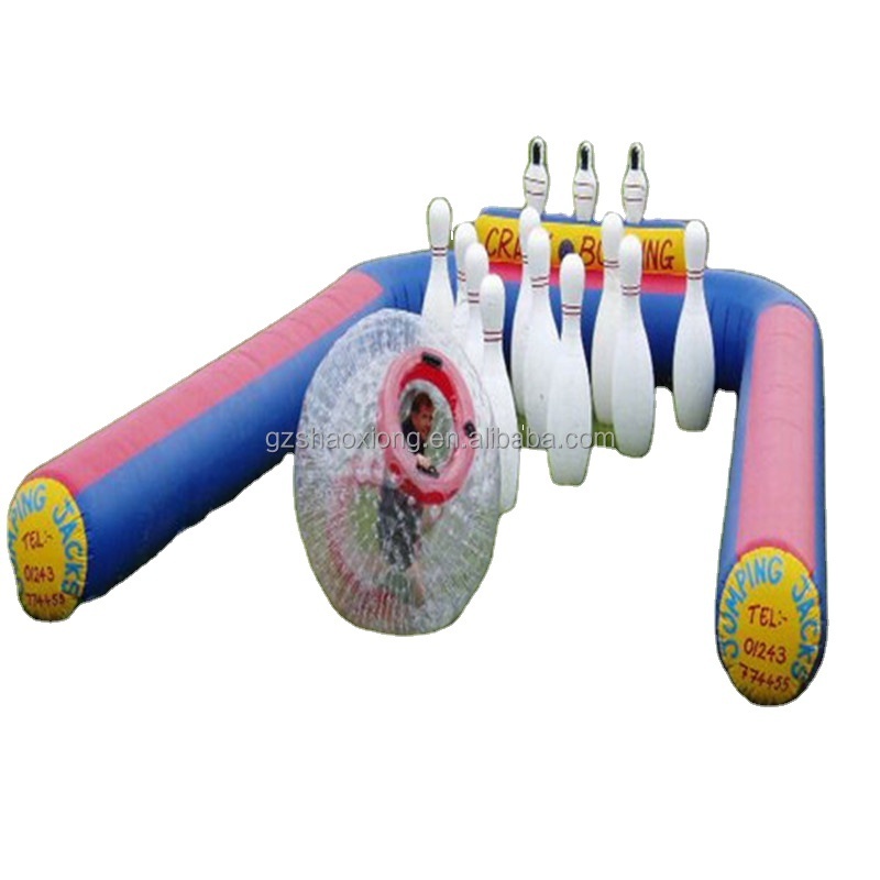 Large Inflatable Human Bowling Pin Set Game for Commercial Sale / Bowling Set / Body Soccer Ball