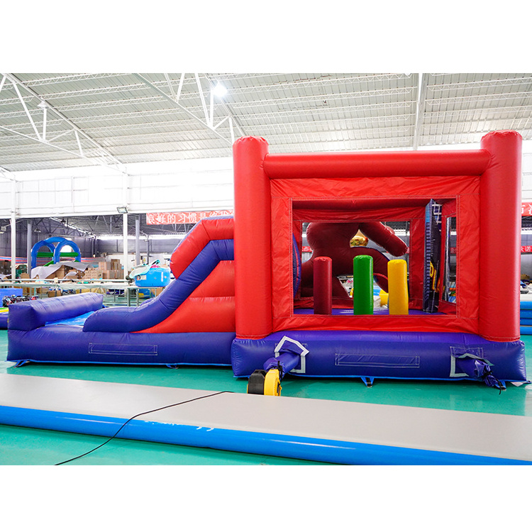 Spider Man Inflatable Bounce House Bouncy Castle with Slide for Kids