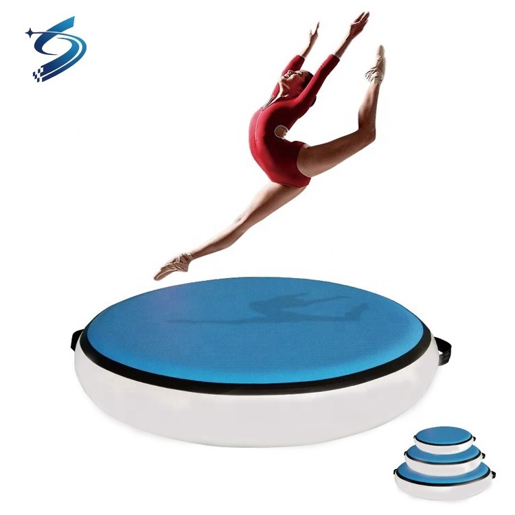 DWF Material Round Foldable Airspot Dance Pole Yoga Exercise Air Track Airtrack Mat Mini Inflatable Gymnastics Air Spots