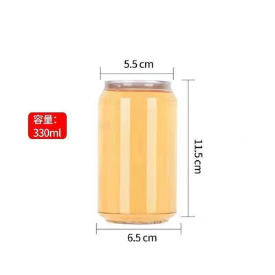 330ml  Clear  Empty  Pet Soft Drink  Plastic transparent  pet soda drink Cans