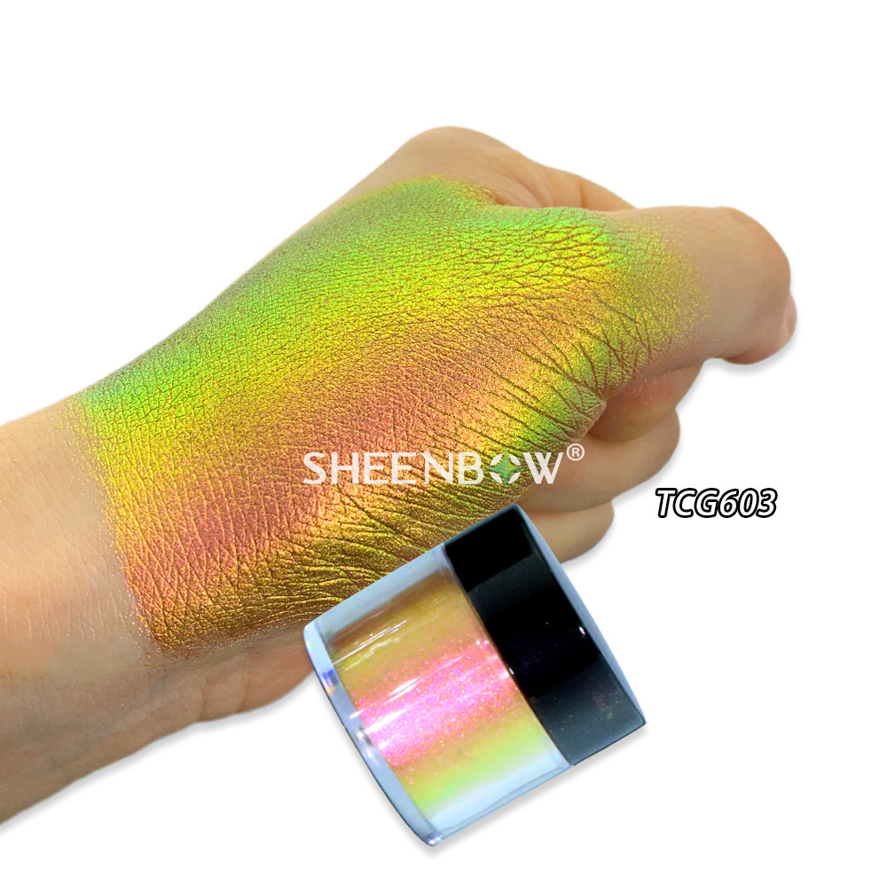 New colorful chameleon loose glitter powder for eye dry chameleon eyeshadow pigment