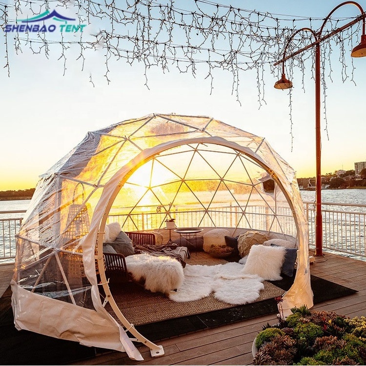 3m 4m 5m 6m 8m 10m 12 m transparent Garden PVC  Clear Geodesic  Dome Tent