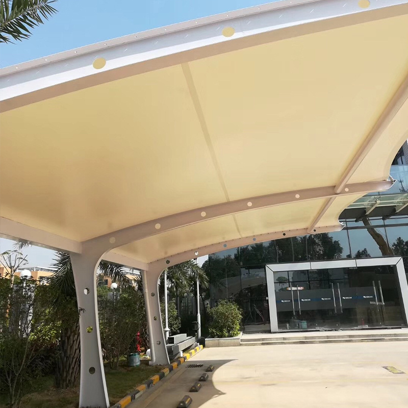 Q235 Metal membrane structure tensile car parking shed shelter carport tents 5x10m