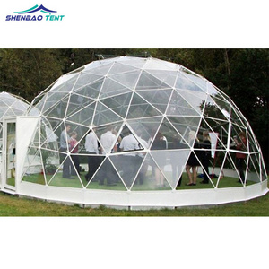 Hard Pressed Extruded Aluminum alloy T6061/T6 Frame material and Stainless Features glass geodesic dome tent