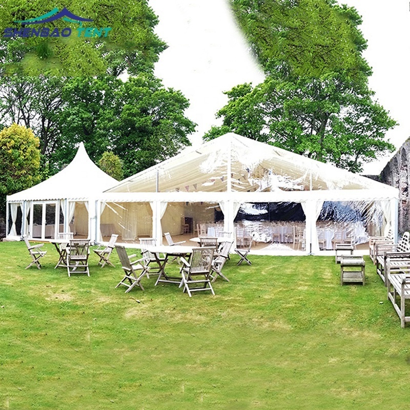 Beautiful outdoor large luxury white pvc wedding party events banquet marquee tent for sale