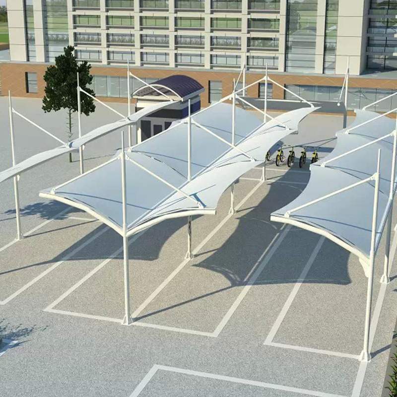 Q235 Metal membrane structure tensile car parking shed shelter carport tents 5x10m