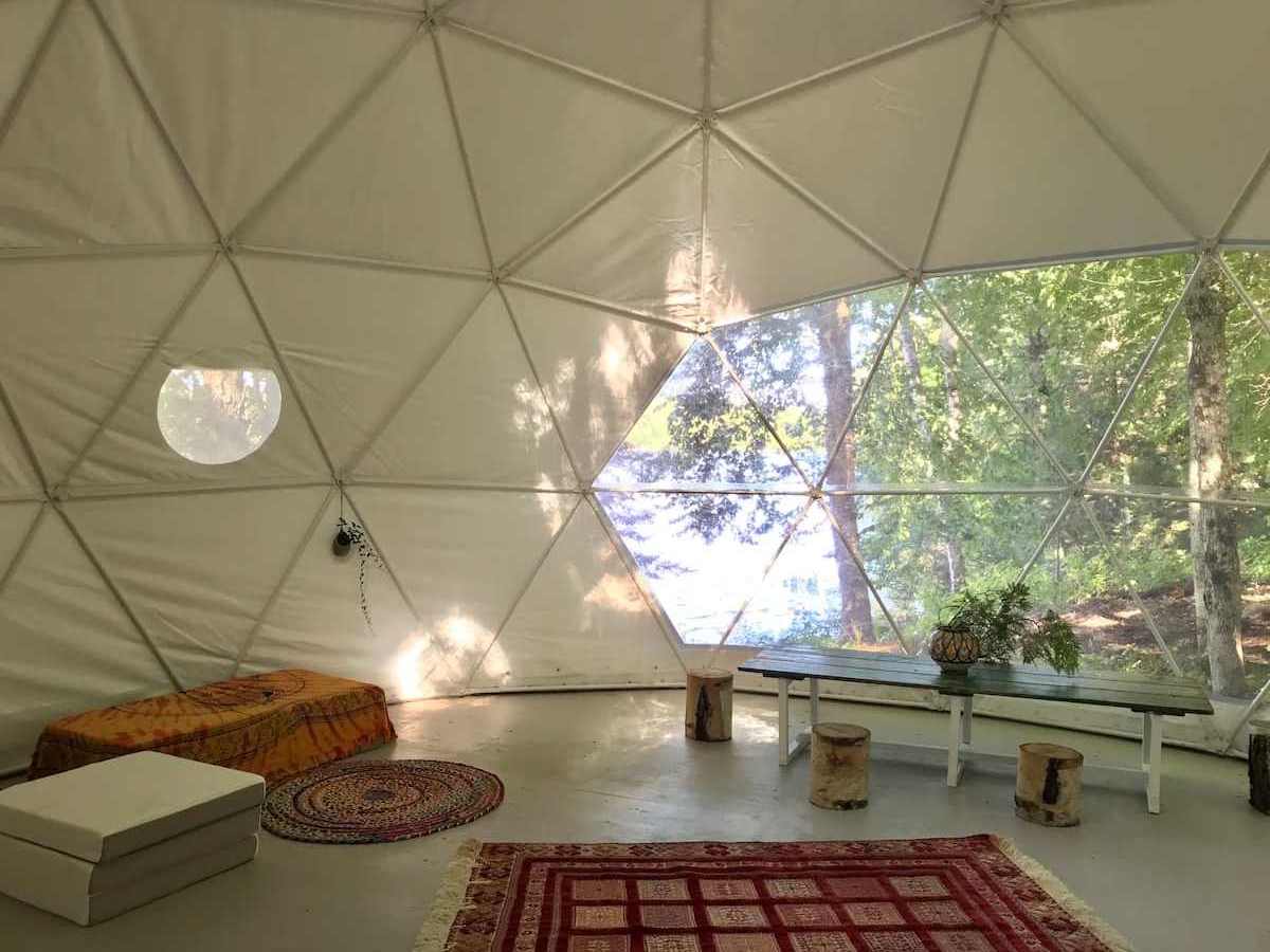 6m Luxury Resort Hot Glamping Geodesic Igloo Geo Dome Tent For Outdoors