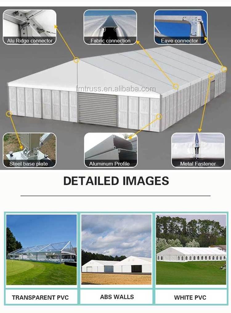 Luxury 10x20 20 x 40 50x30 outdoor large white aluminum parti wed design event wedding party marquee tent for 200 300 500 people