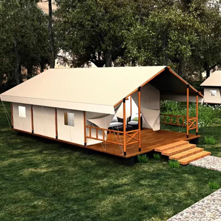 Outdoor Camping Villa House Steel Pod Safari Luxury Hotel Glamping Tent With Air Condition