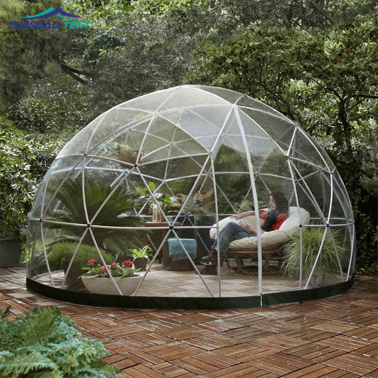 Hard Pressed Extruded Aluminum alloy T6061/T6 Frame material and Stainless Features glass geodesic dome tent