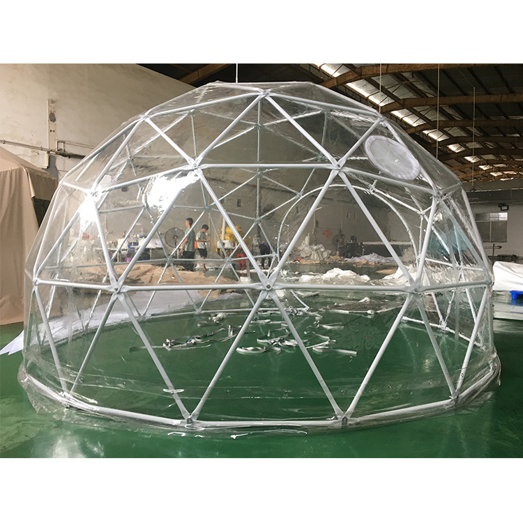 10m transparent big steel event dome tents large geodesic dome clamping tents for swing pool shade