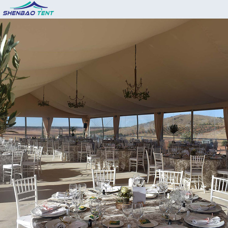 20x40 pole and frame party tent Pvc wedding events tent with clear side walls for 1000people