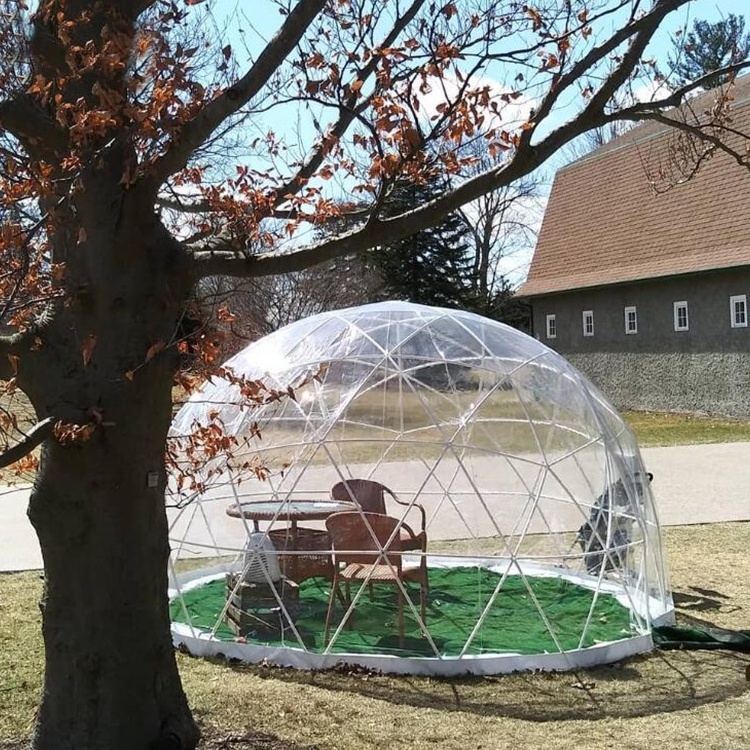 Glamping Luxury Waterproof Clear PVC Transparent Igloo House garden tent Greenhouse Geodesic Dome Tent For Outdoor Events