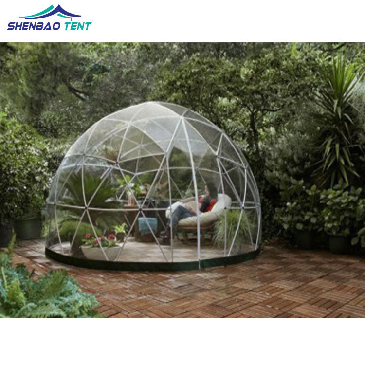 Glamping Luxury Waterproof Clear PVC Transparent Igloo House garden tent Greenhouse Geodesic Dome Tent For Outdoor Events