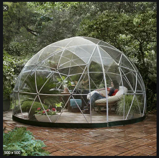 4m 5m Transparent Igloo Geodesic Dome Tent For Coffee/Restaurant