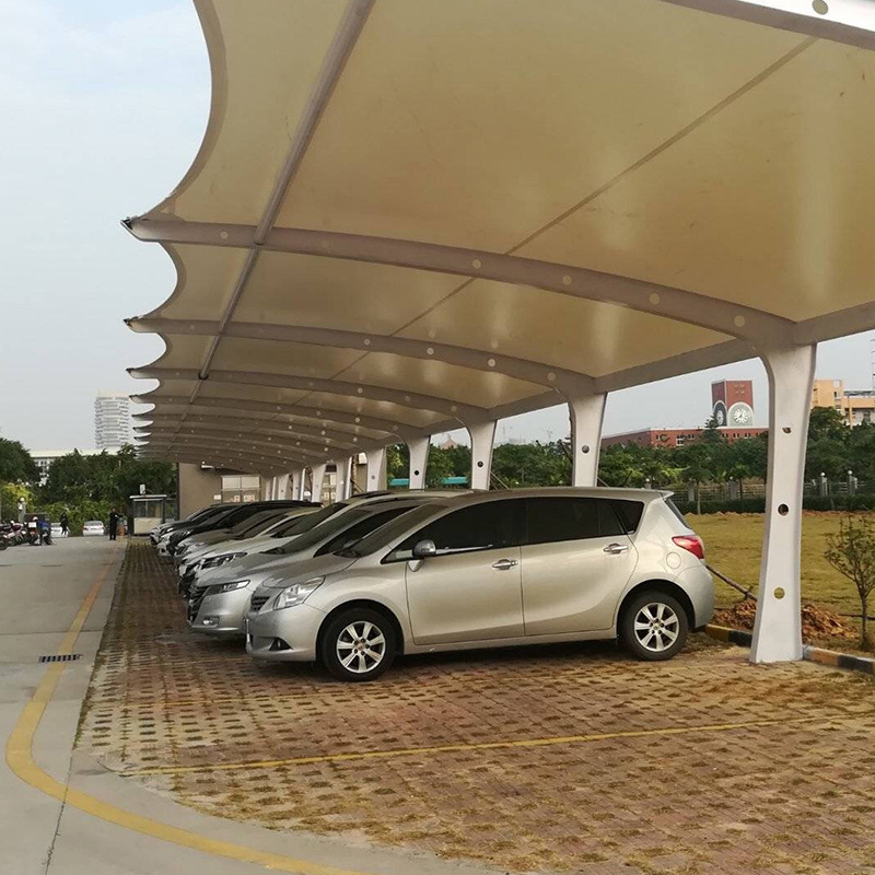 Q235 Metal membrane structure tensile car parking shed shelter carport tents 5x10m