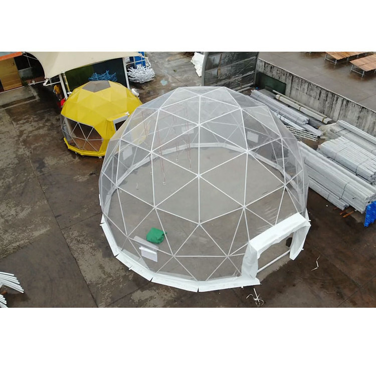 10m transparent big steel event dome tents large geodesic dome clamping tents for swing pool shade