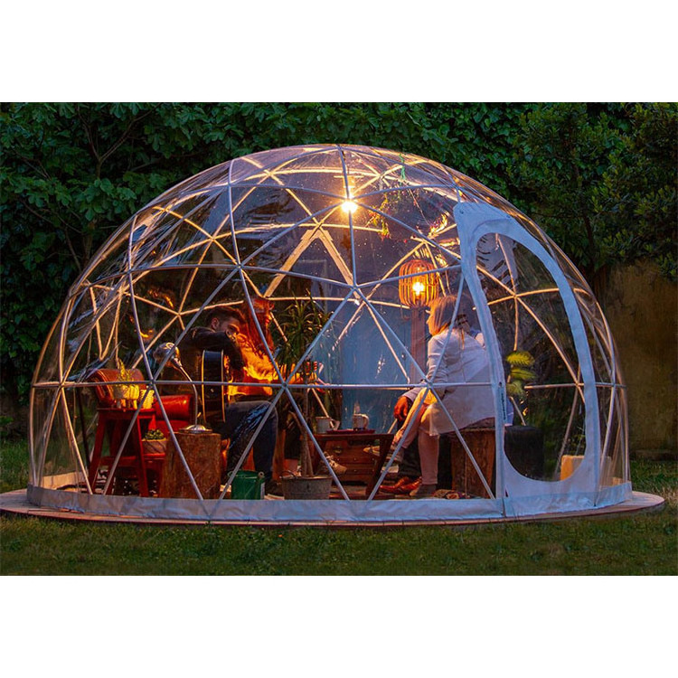 4m 5m Transparent Igloo Geodesic Dome Tent For Coffee/Restaurant