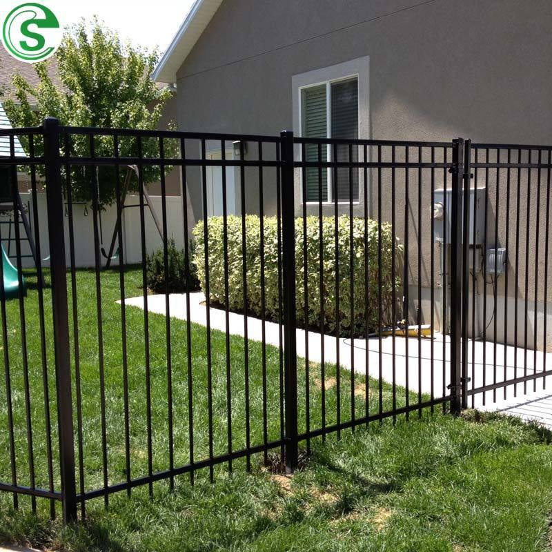 hot sale 7 ft tall galvanized steel fence iron fence panels for garden wrought  Easily Assembled Metal  fence panels