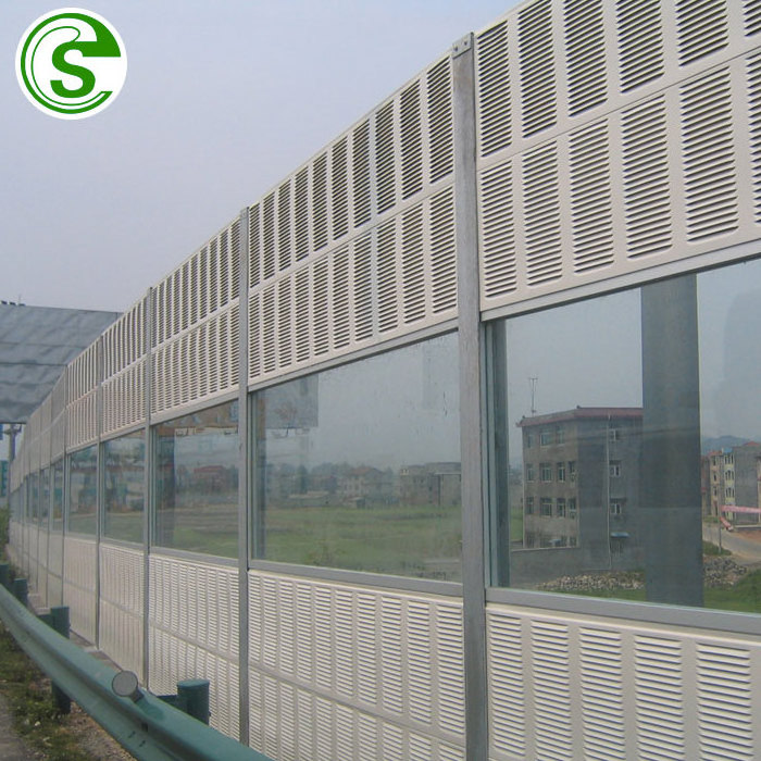 Used for commercial street clear sound proof fence panels shopping mall acrylic acoustic noise barriers