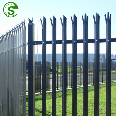 Medium security perimeter fence steel palisade fencing picket fence for residential