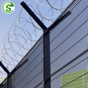 2024 New galvanized welded powder coated wire mesh exterior fencing Security Fence 358 anti climb fence panel