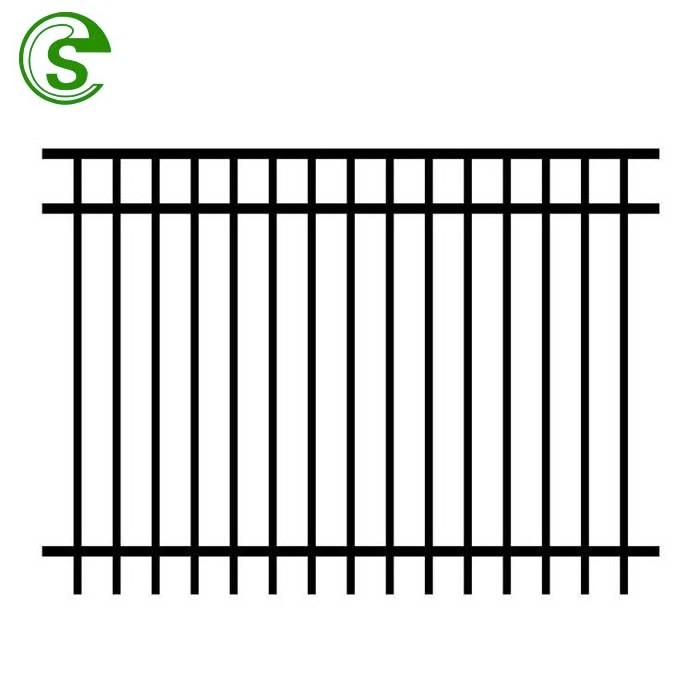 Wholesale Garden Outdoor  Modern Metal Black Steel Panels Ornamental Slats Privacy Fence