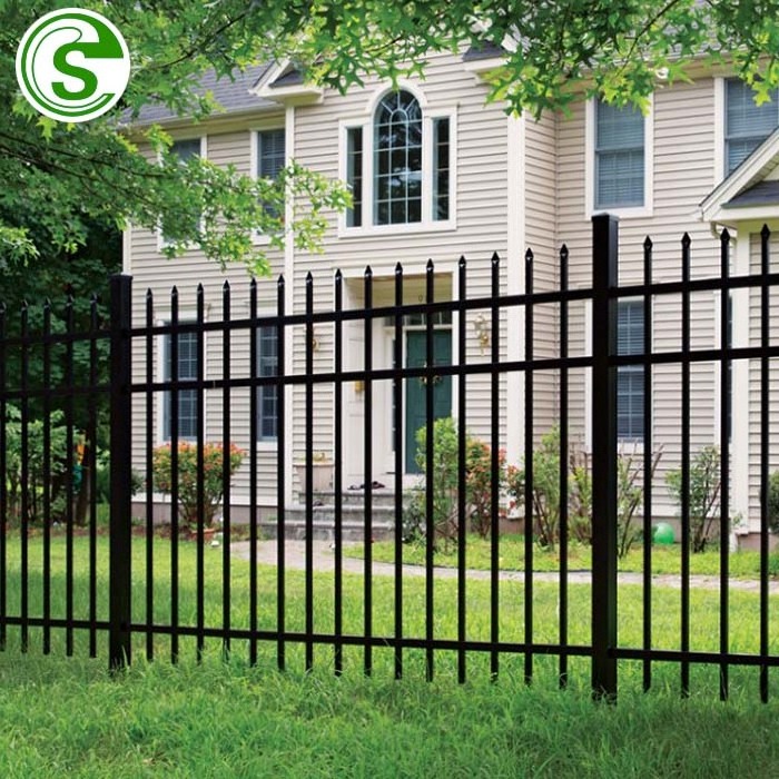 hot sale 7 ft tall galvanized steel fence iron fence panels for garden wrought  Easily Assembled Metal  fence panels