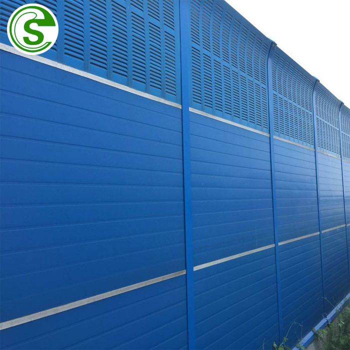 High quality galvanized steel sound barrier fence,noise barrier wall for road,highway and railway noise barrier price