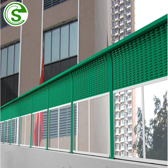 High quality galvanized steel sound barrier fence,noise barrier wall for road,highway and railway noise barrier price