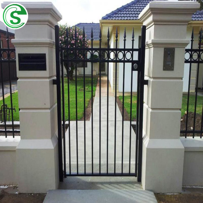 Cheap single ornamental tubular fence panel gate designs price