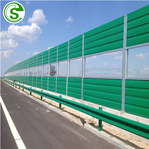 High quality galvanized steel sound barrier fence,noise barrier wall for road,highway and railway noise barrier price