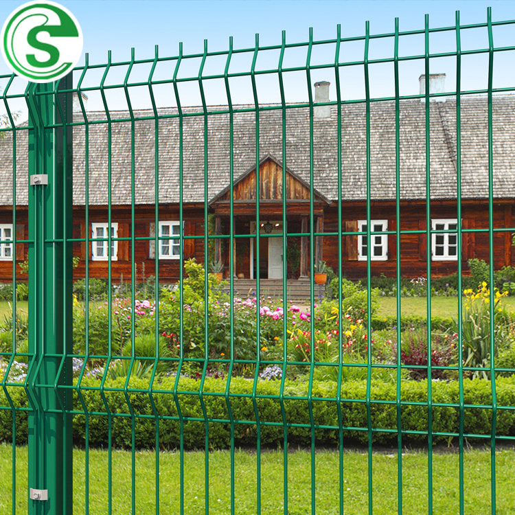 Garden House  Outdoor Galvanized Fence Wire Mesh 3d Nylofor Welded Curved Decorative  Panel Fencing Price