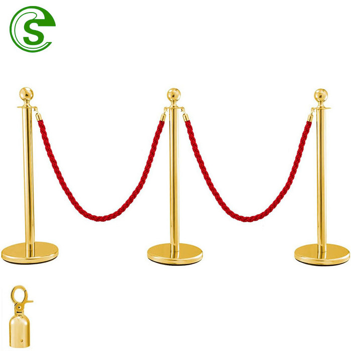 Queue barrier post stainless steel crowd control stanchion queue stand