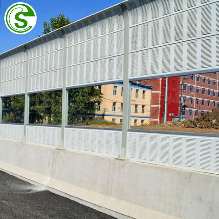 Used for commercial street clear sound proof fence panels shopping mall acrylic acoustic noise barriers