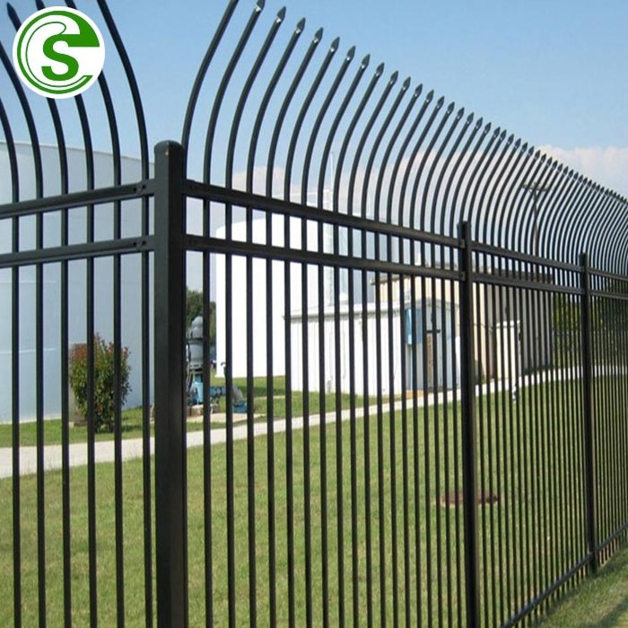 hot sale 7 ft tall galvanized steel fence iron fence panels for garden wrought  Easily Assembled Metal  fence panels