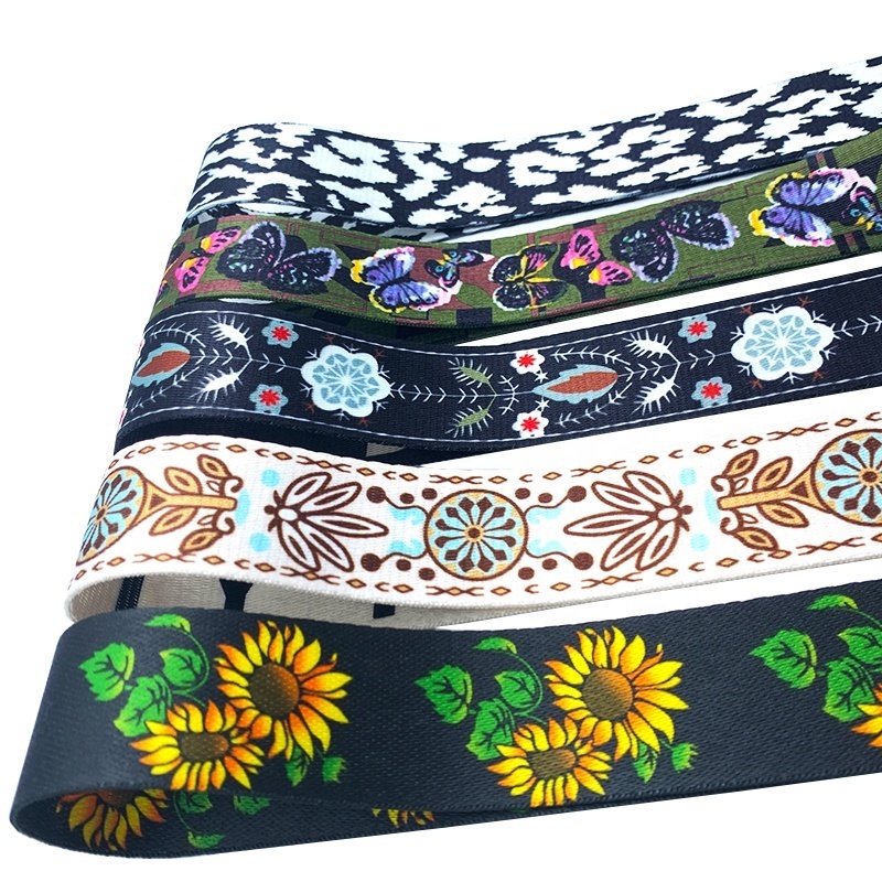 Custom 1inch 2 inch Heat Transfer Printing Sublimation Polyester Webbing Nylon Webbing for Bag Belt