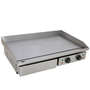 Commercial Stainless Steel Kitchen Grill BBQ Burger Fryer Hotplate Full Flat Or Ribbed Countertop Electric Griddle