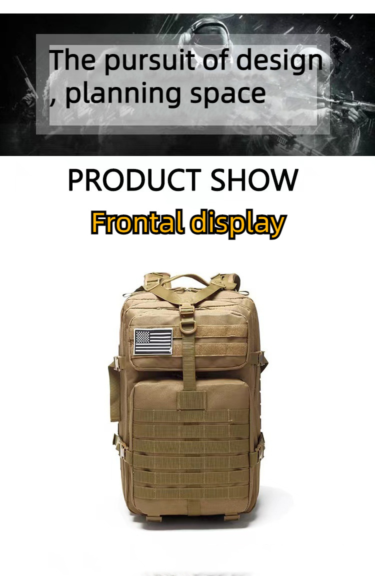 Wholesale large capacity outdoor sports bag travel  hiking waterproof 45l Tactical backpack