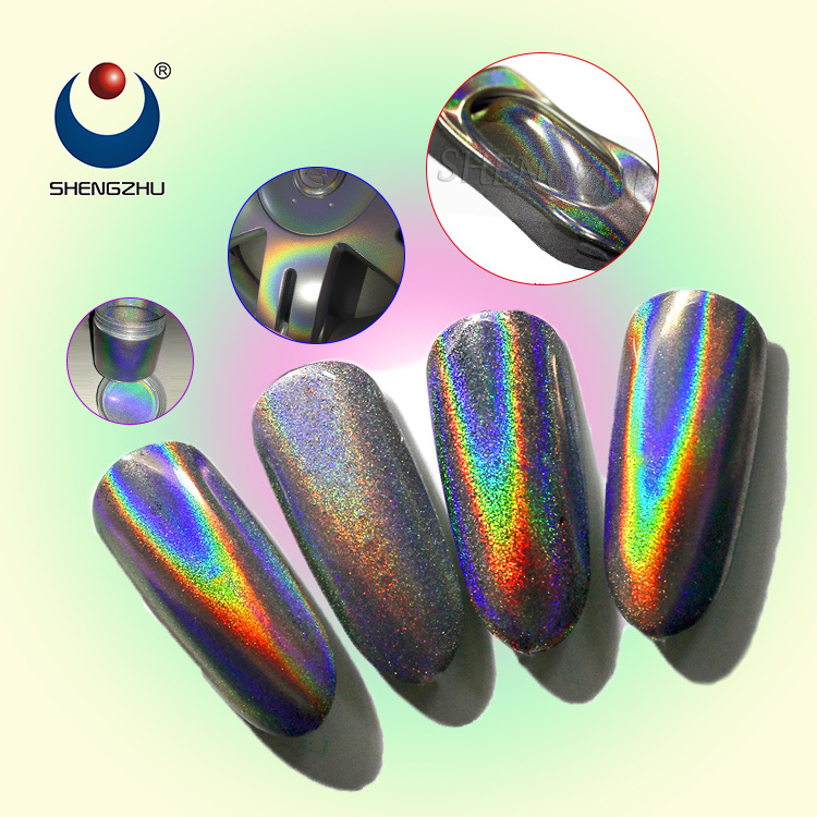 Shengzhu flip flop effect paint pigment ,rainbow Holographic Galaxy Pigment powderFor Car Paints,nail art