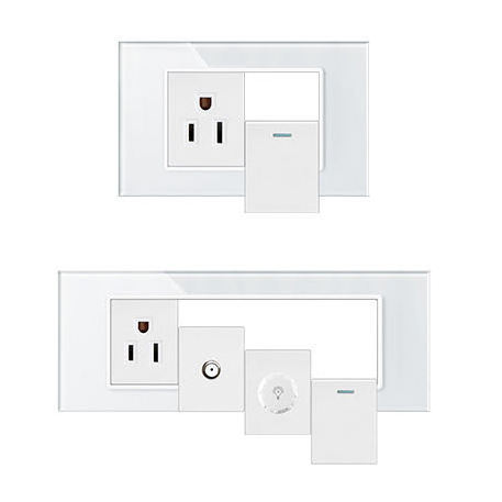 American Standard Touch Controlled Delay Wall Switch 118Type Black Tempered Glass Panel Light Electric Switches