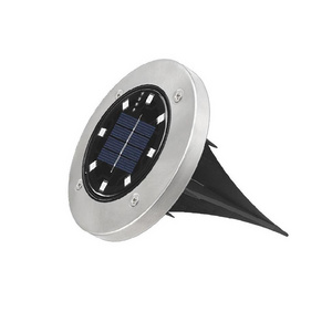 Solar Ground Light 8 LED Solar Garden Disk Lights Outdoor Waterproof Landscape for Yard Walkway Patio Lawn Driveway Decoration