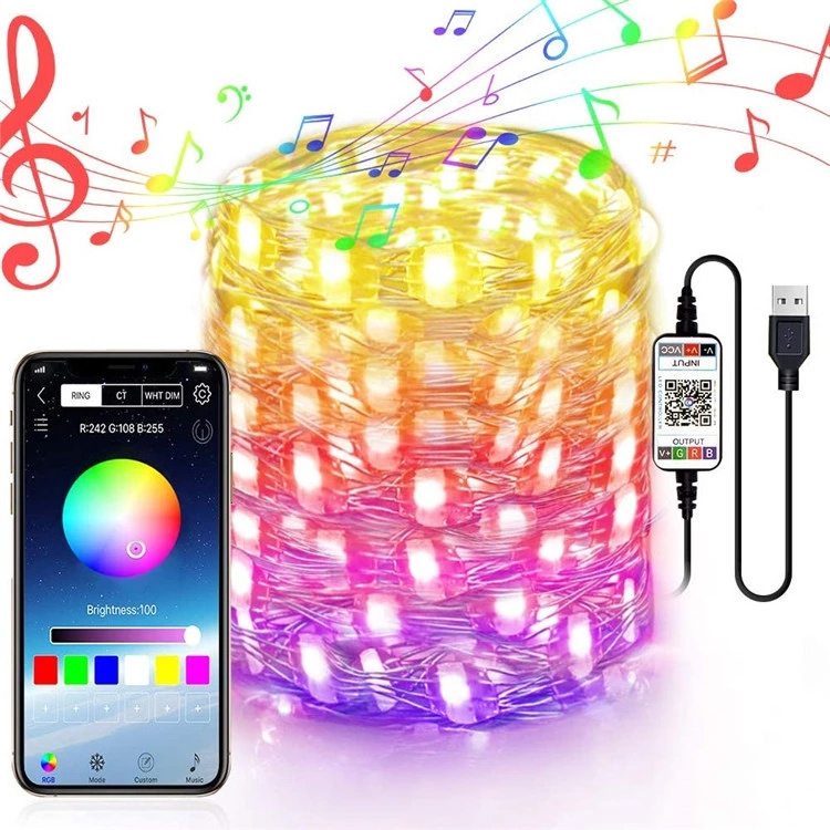 8 Mode Timer 5M 10M Waterproof Remote Control Fairy Lights Battery Operated String Copper Wire LED string light