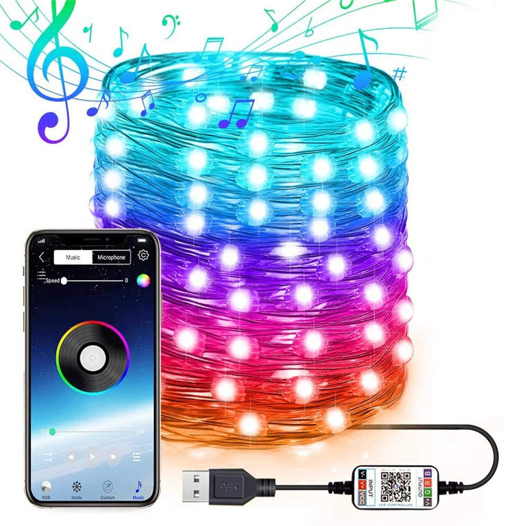 8 Mode Timer 5M 10M Waterproof Remote Control Fairy Lights Battery Operated String Copper Wire LED string light