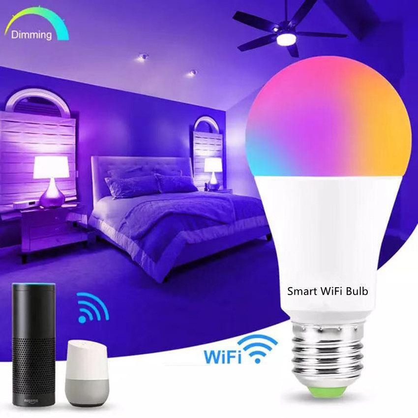 Tuya Good Google Home Alexa 10W E26 E27 Home Dimmable WiFi LED RGB White Lamp Light Smart Wifi Bulb