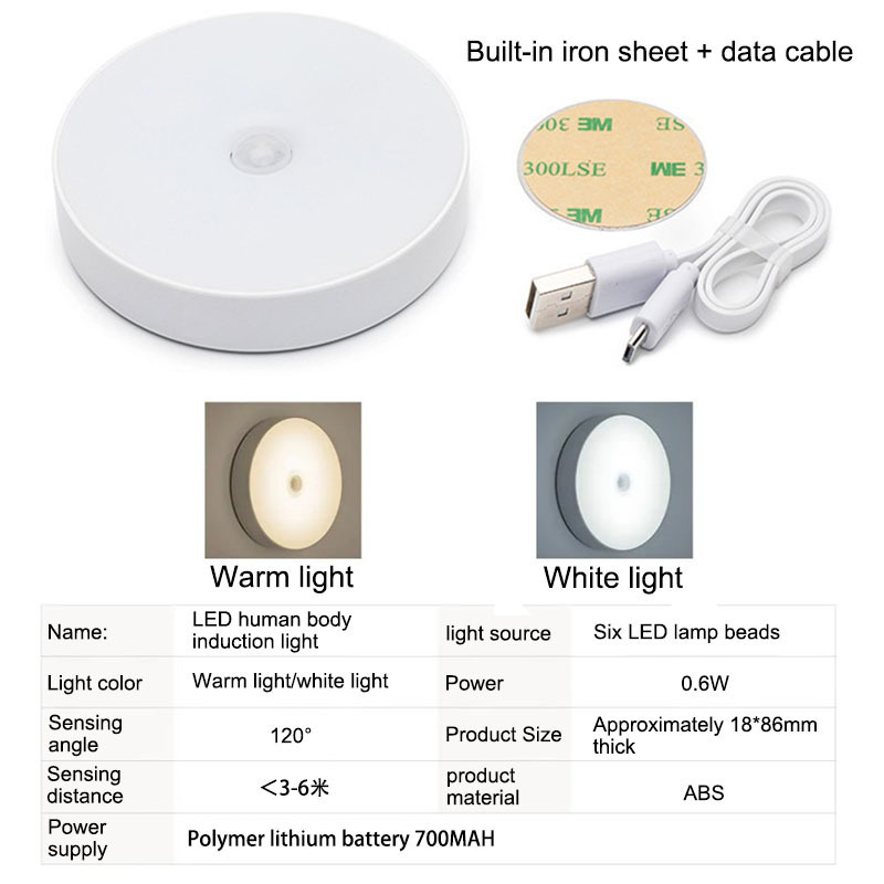 SUMMAO Smart Led Night Lights Magnet Led Sensor Night Body Sensor Light Motion Sensor Induction Led Light Room Electric 1-year