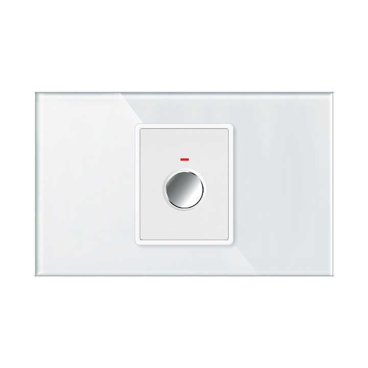 American Standard 118 Type White Tempered Glass Panel Touch Controlled Delay Wall Switch Light Electric Switches