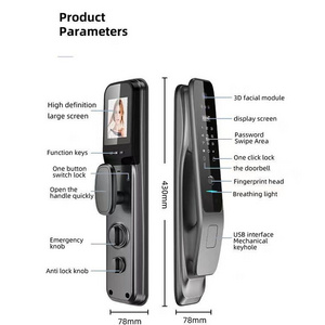 Tuya Zigbee Automatic Face Recognition Intelligent Lock Remote Visual Cat Eye Lock Smart Electronic Lock