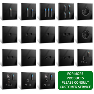 Warehouse Wholesale Price Customized Wall Switches And Sockets Piano Keys Light Switch Socket For Residential